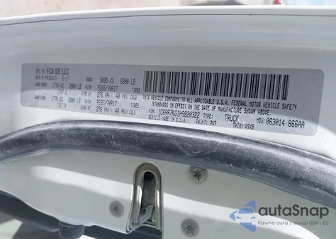 2017 Ram 1500 Tradesman 4X4 5'7 Box из США, поврежденный, VIN 1C6RR7KG1HS820322